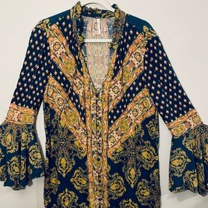 Free People Multicolor Bohemian Tunic Size S/P